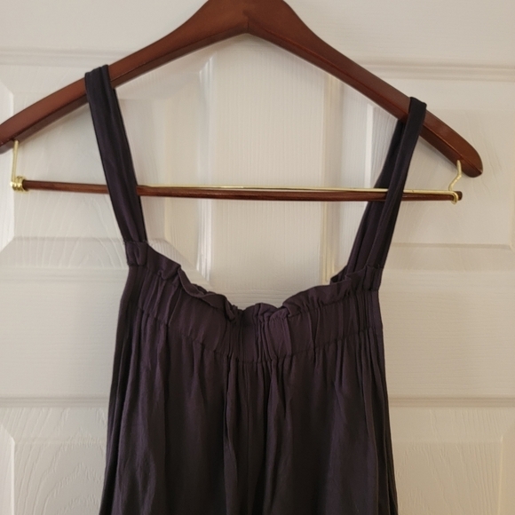 Simple Susan Betro Sz L Jumpsuit Straight Crop Leg Playsuit Lagenlook Coastal - Picture 2 of 10
